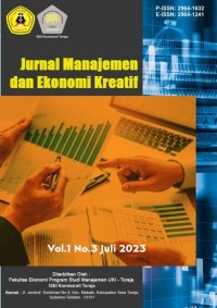: Jurnal Manajemen dan Ekonomi Kreatif
Vol.1, No.3 Juli 2023
