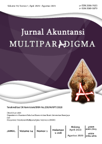 Image of Jurnal Akuntansi Multiparadigma, 2023, 14(1)