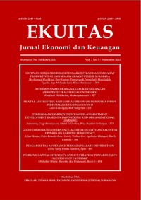 Image of Jurnal Ekonomi dan Keuangan – Volume 7, Nomor 3, September 2023